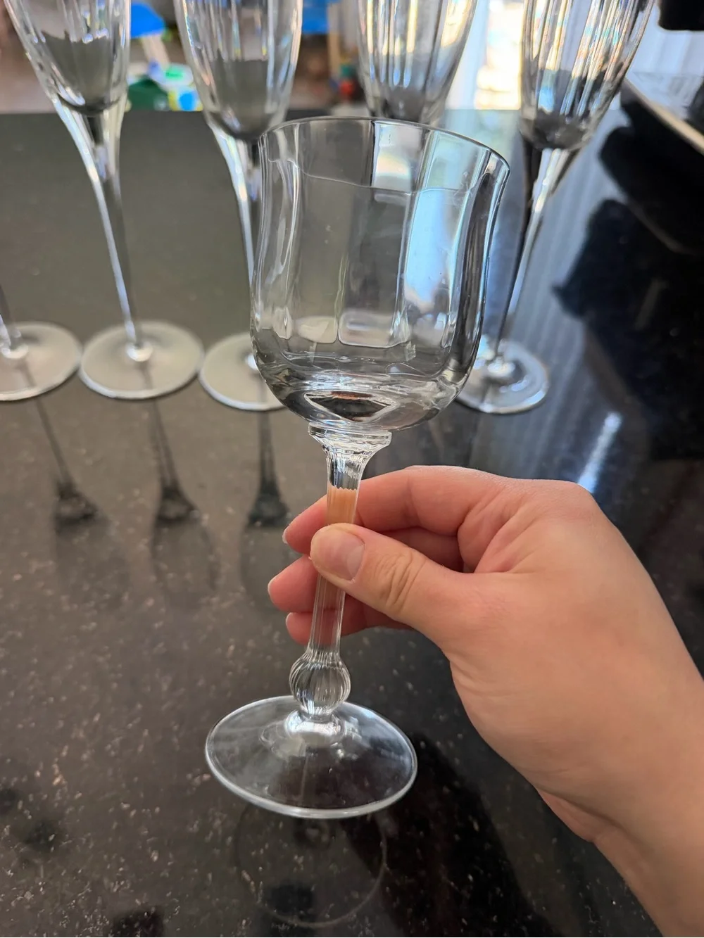 Mikasa Arctic Lights Champagne Flute - Faceted Crystal Stemware